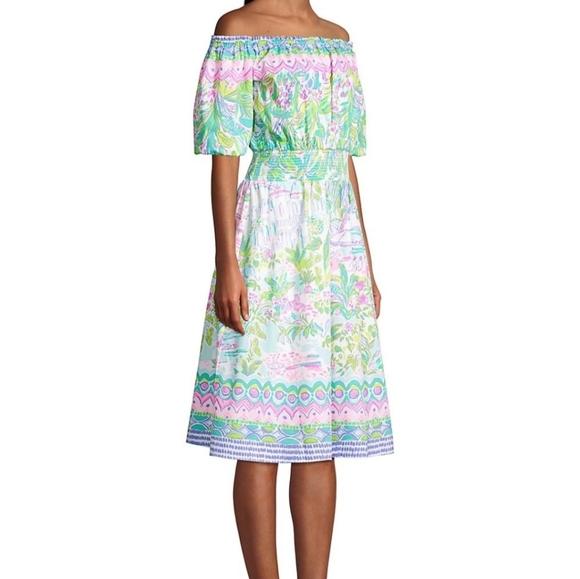 Lilly Pulitzer Dresses & Skirts - NWT Lilly Pulitzer Off Shoulder Camille Dress